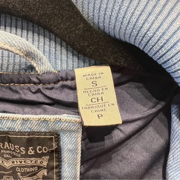 LEVI’S VARSITY Denim Streetwear Bomber Jacket | Size S | Retails $118 | - Picture 14 of 14